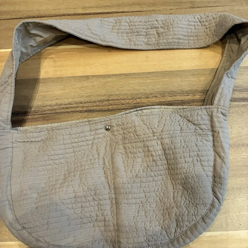 Hipidog Quilted Pet Carrier Sling Bag Taupe Small Dog Cat Padded Shoulder NEW